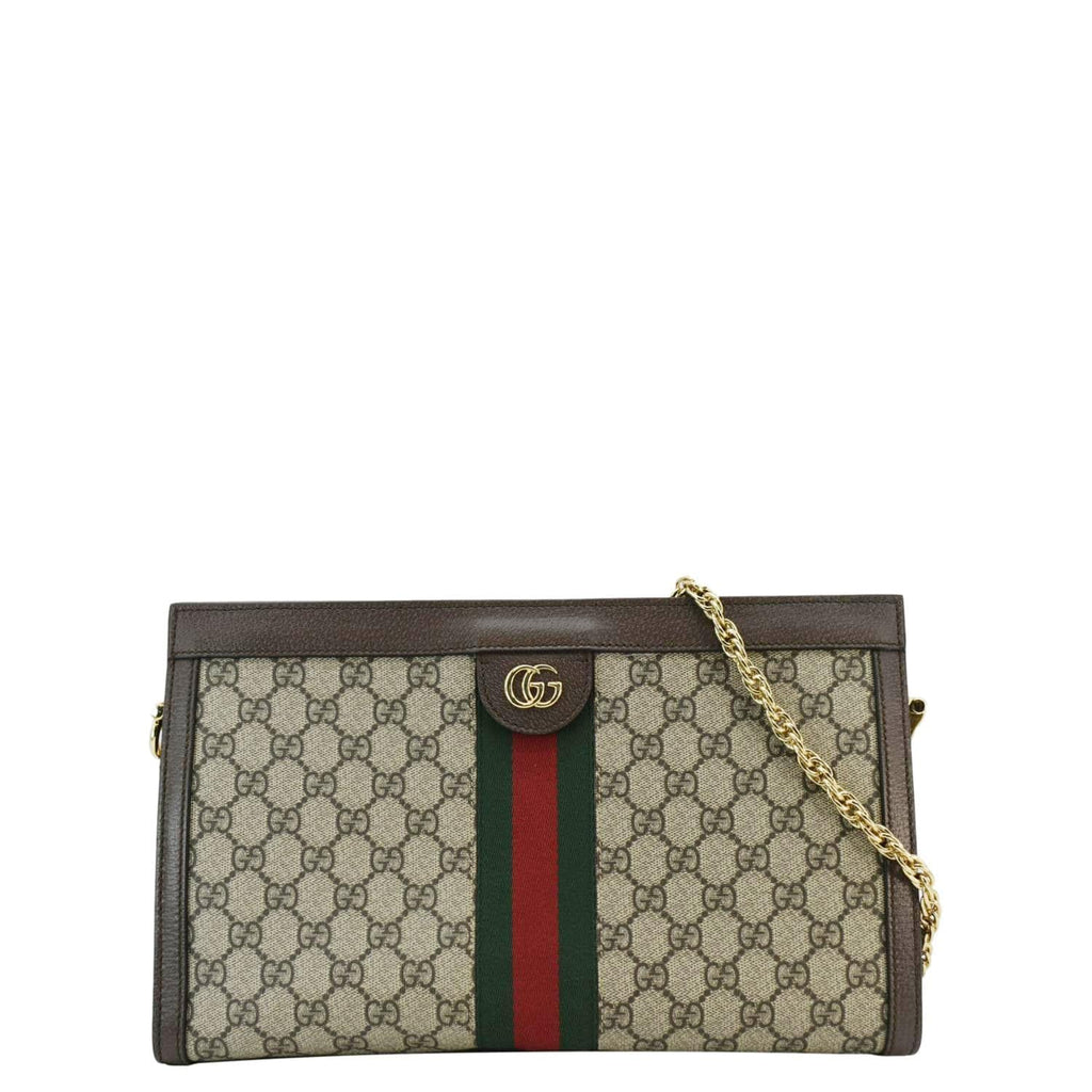 GUCCI Ophidia Medium Gucci Supreme Canvas Shoulder Bag Beige  503876