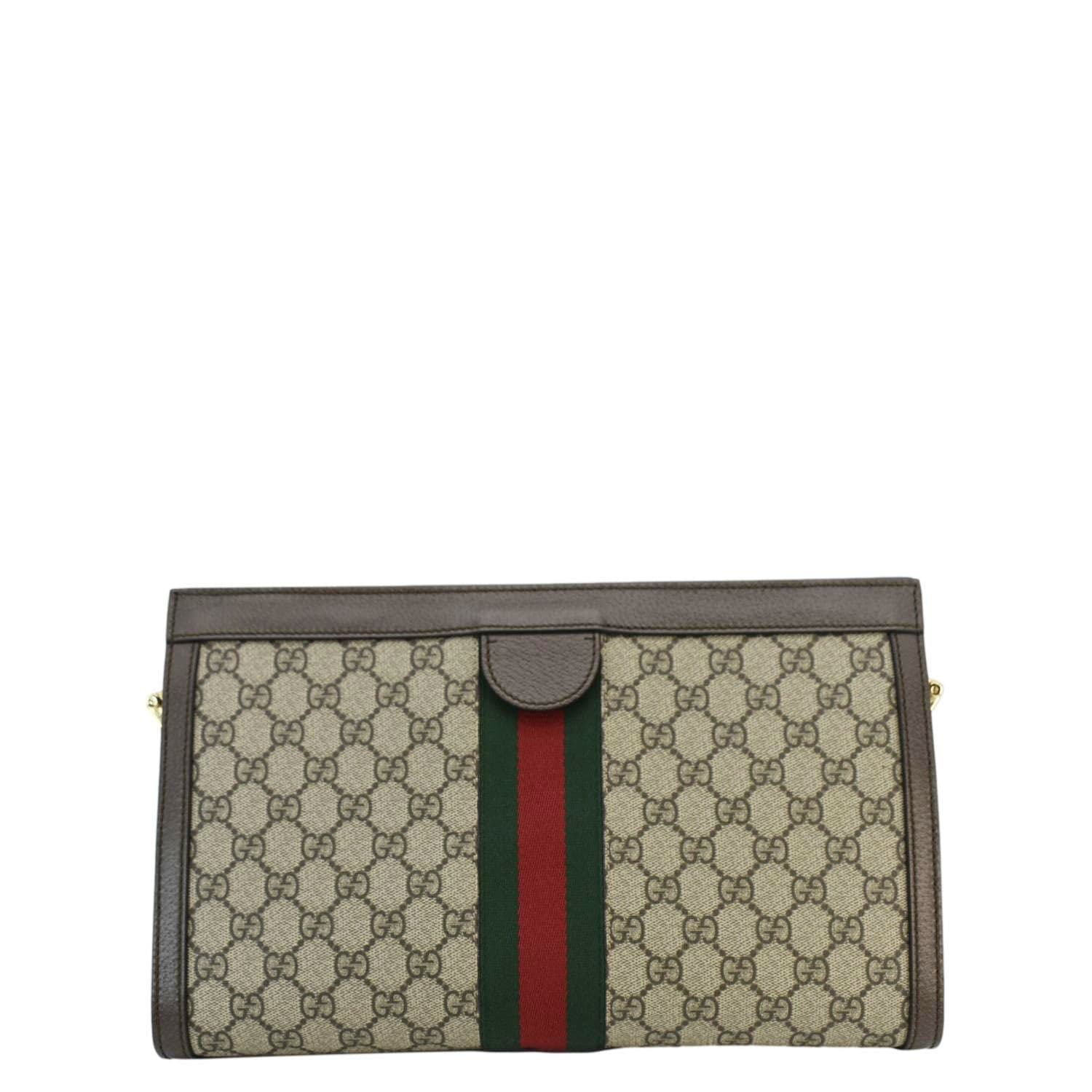 GUCCI Ophidia Medium Gucci Supreme Canvas Shoulder Bag Beige  503876