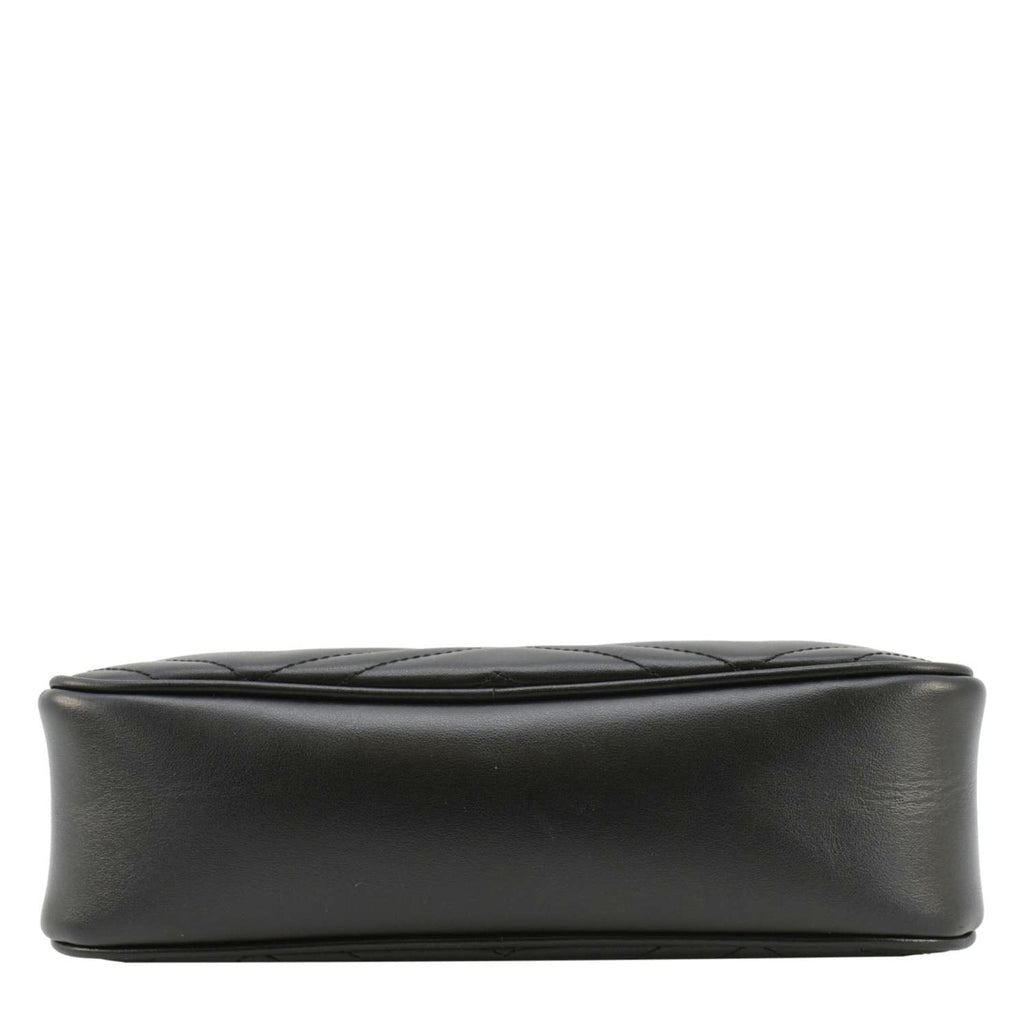 GUCCI Gucci Marmont Matelasse Chevron Leather Camera Crossbody Bag Black 447632