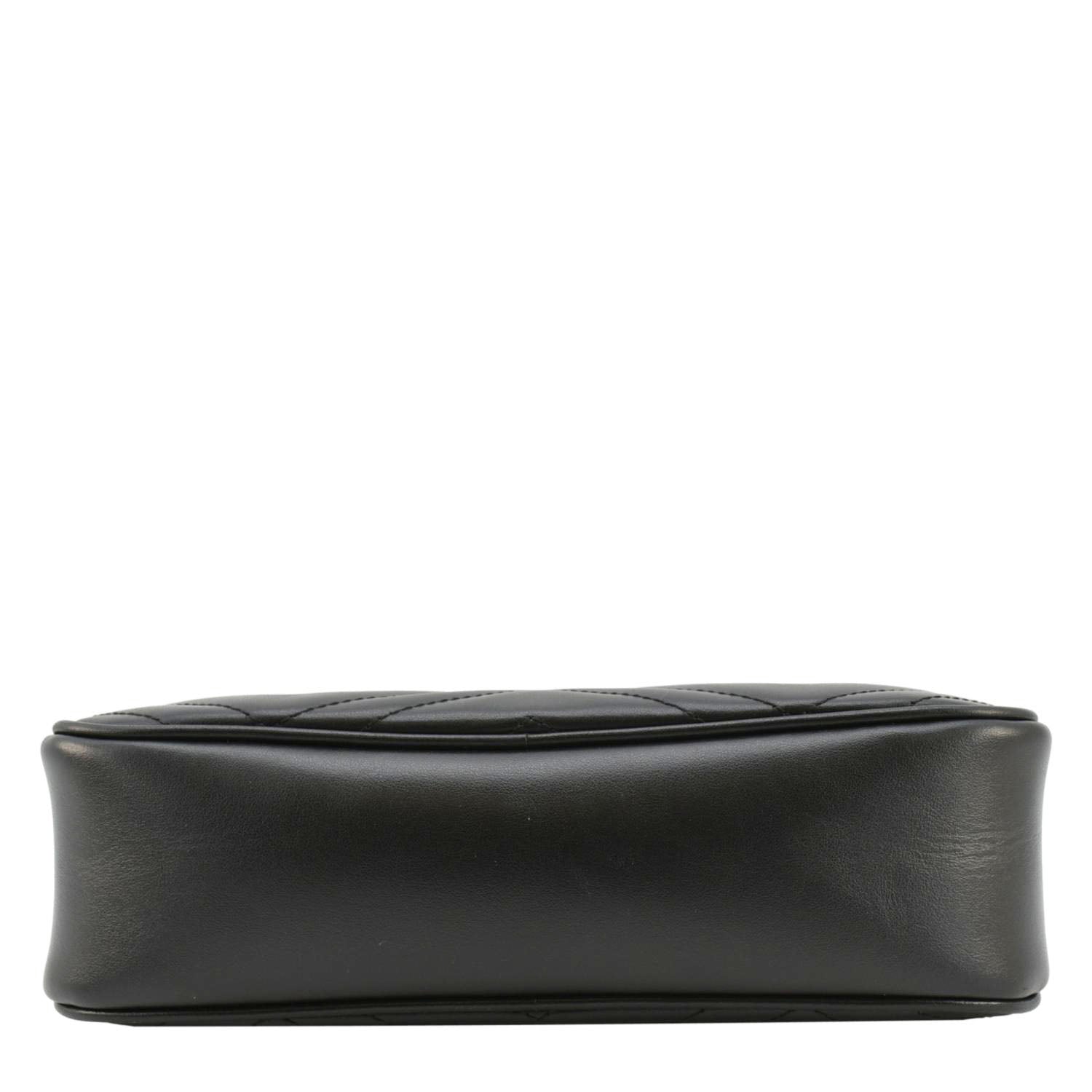 GUCCI Gucci Marmont Matelasse Chevron Leather Camera Crossbody Bag Black 447632