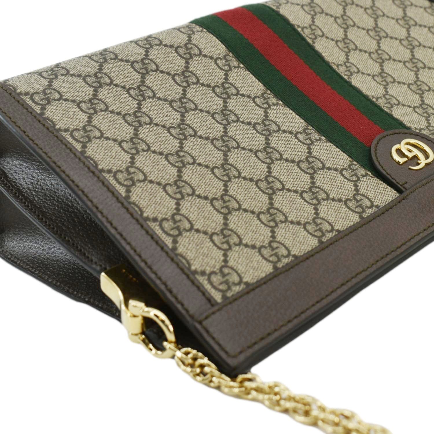 GUCCI Ophidia Medium Gucci Supreme Canvas Shoulder Bag Beige  503876