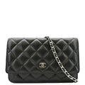 Chanel WOC Quilted Leather Caviar Crossbody Bag Black