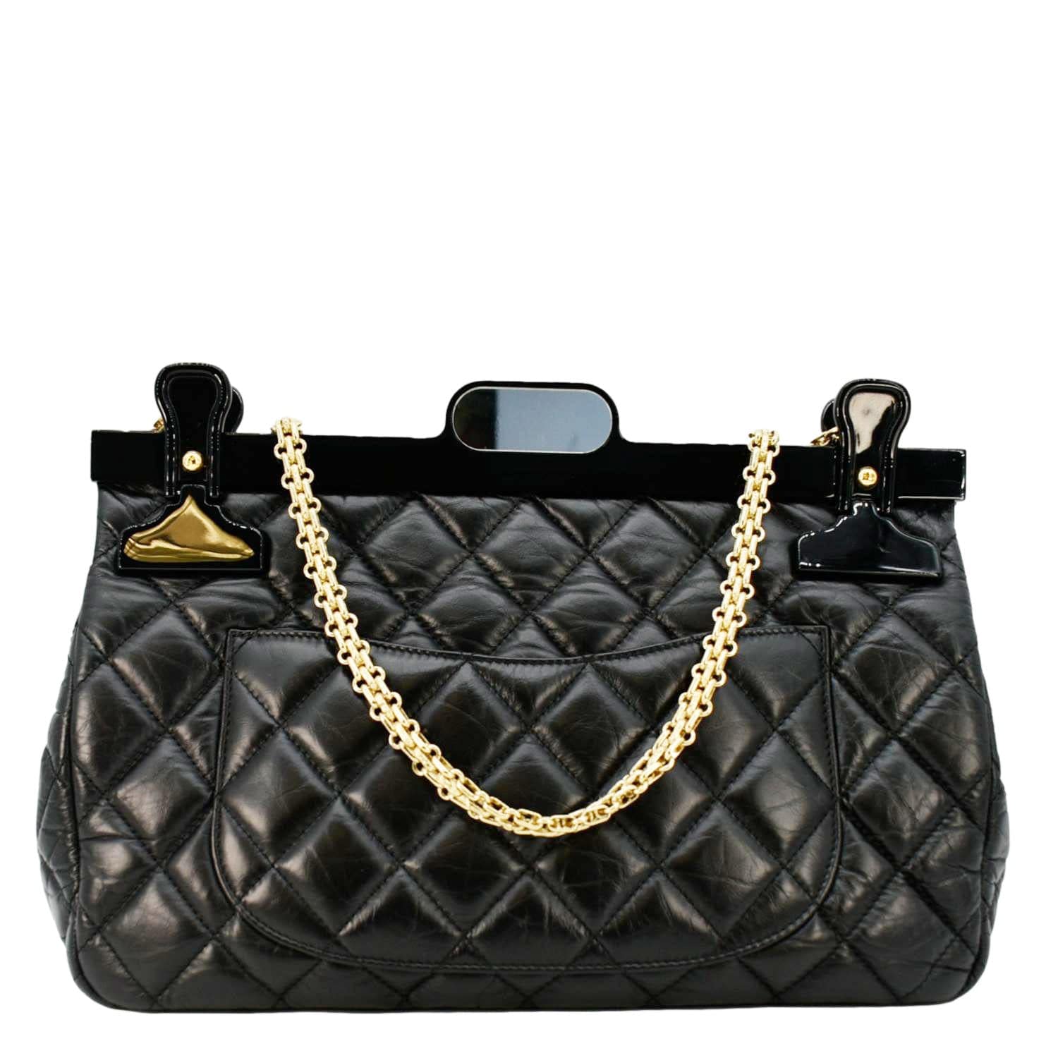 Chanel 2.55 Reissue Hanger Flap Quilted Leather Crossbody Bag Black