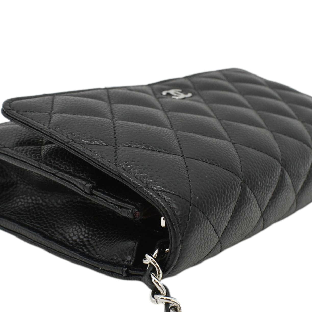 Chanel WOC Quilted Leather Caviar Crossbody Bag Black