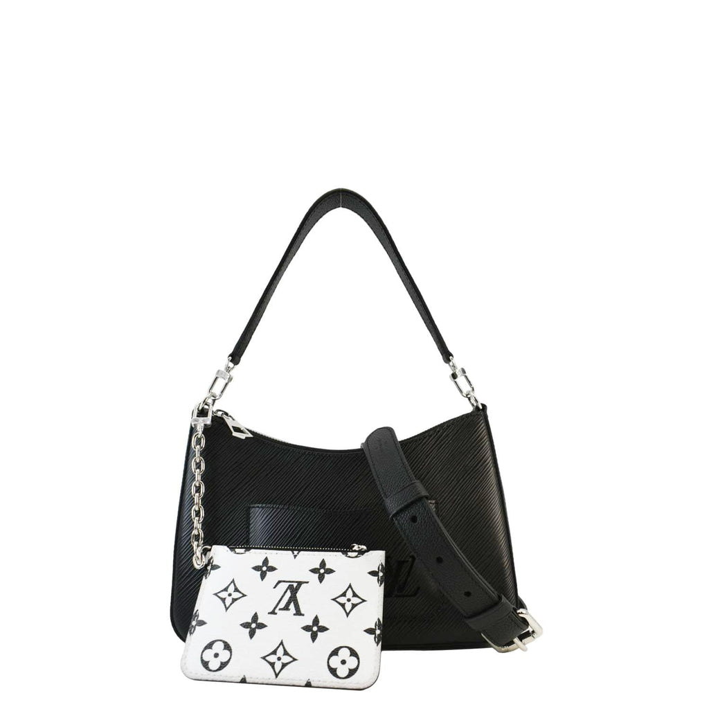 LOUIS VUITTON Marelle Epi Leather Shoulder Bag Black