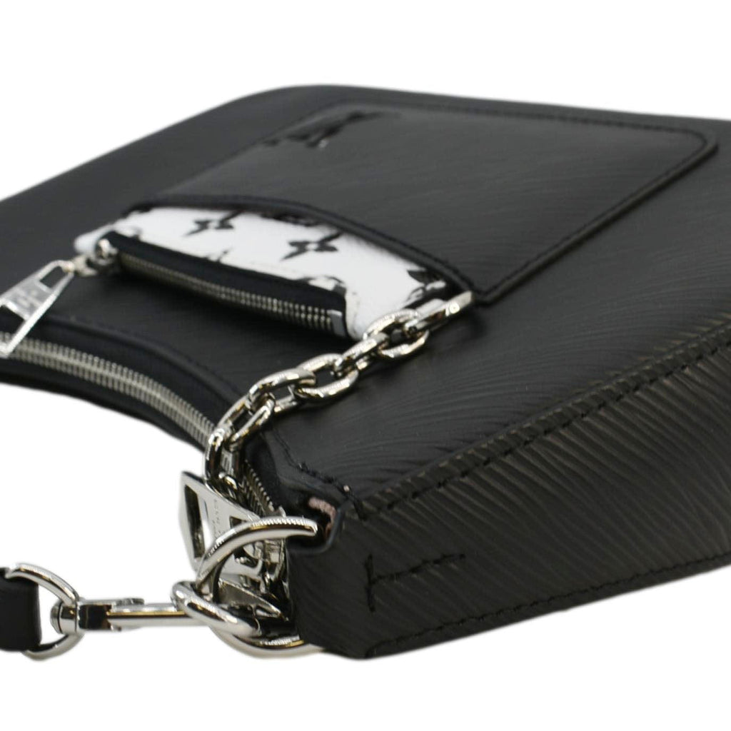 LOUIS VUITTON Marelle Epi Leather Shoulder Bag Black
