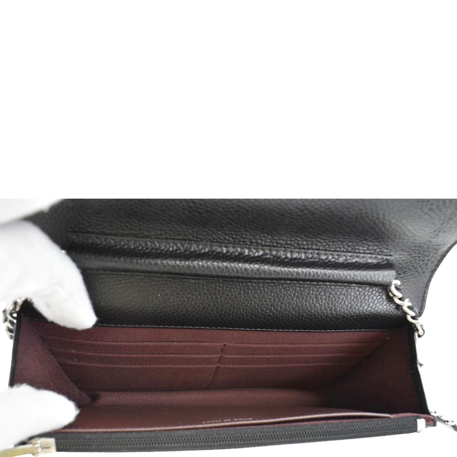Chanel WOC Quilted Leather Caviar Crossbody Bag Black