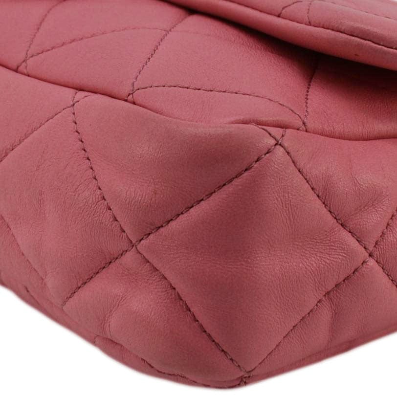 Chanel CC Funky Town Flap Large Lambskin Quilted Leather Shoulder Bag Pink