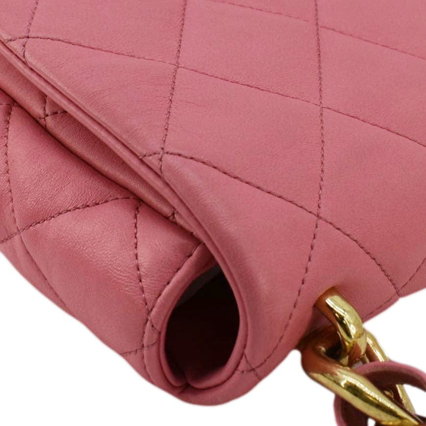 Chanel CC Funky Town Flap Large Lambskin Quilted Leather Shoulder Bag Pink