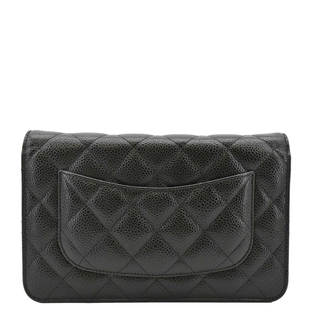 Chanel WOC Quilted Caviar Leather Crossbody Bag Black