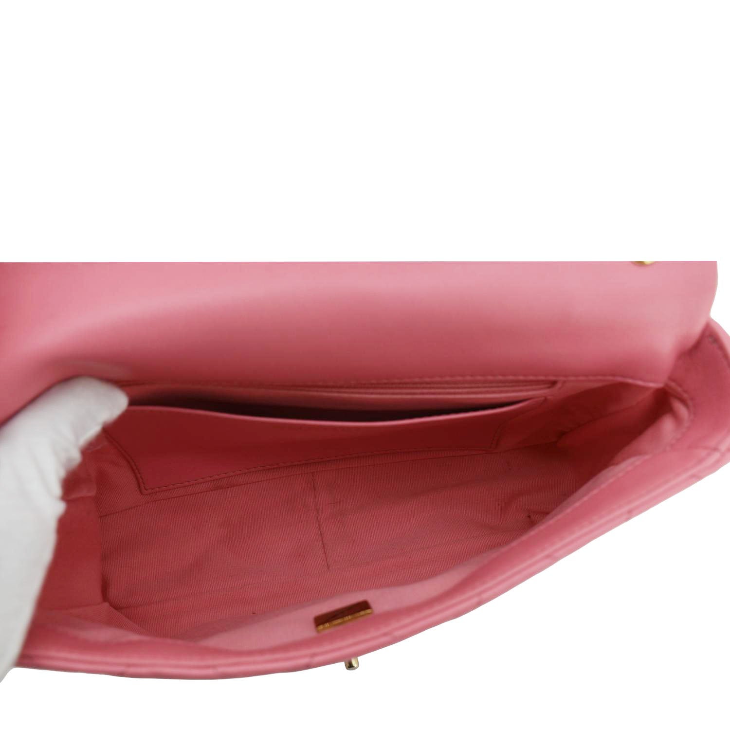 Chanel CC Funky Town Flap Large Lambskin Quilted Leather Shoulder Bag Pink