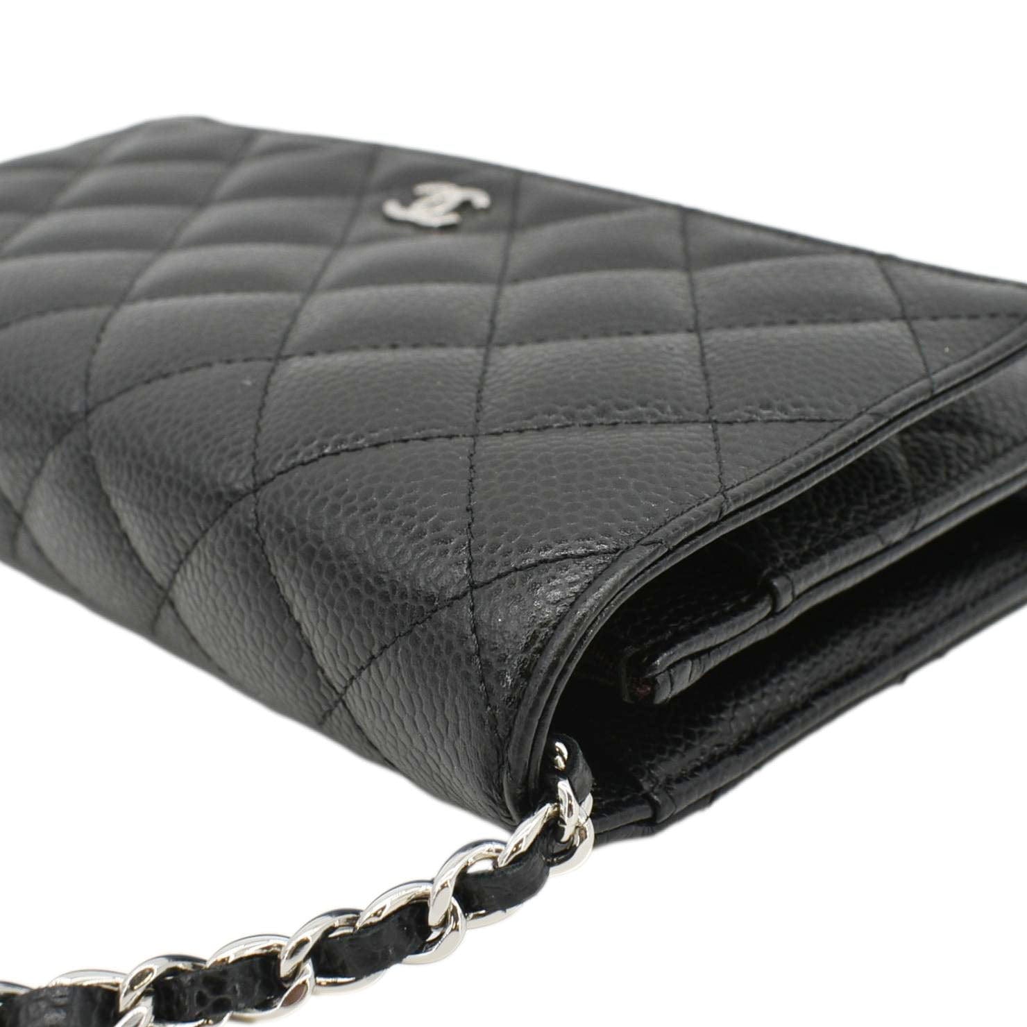 Chanel WOC Quilted Caviar Leather Crossbody Bag Black
