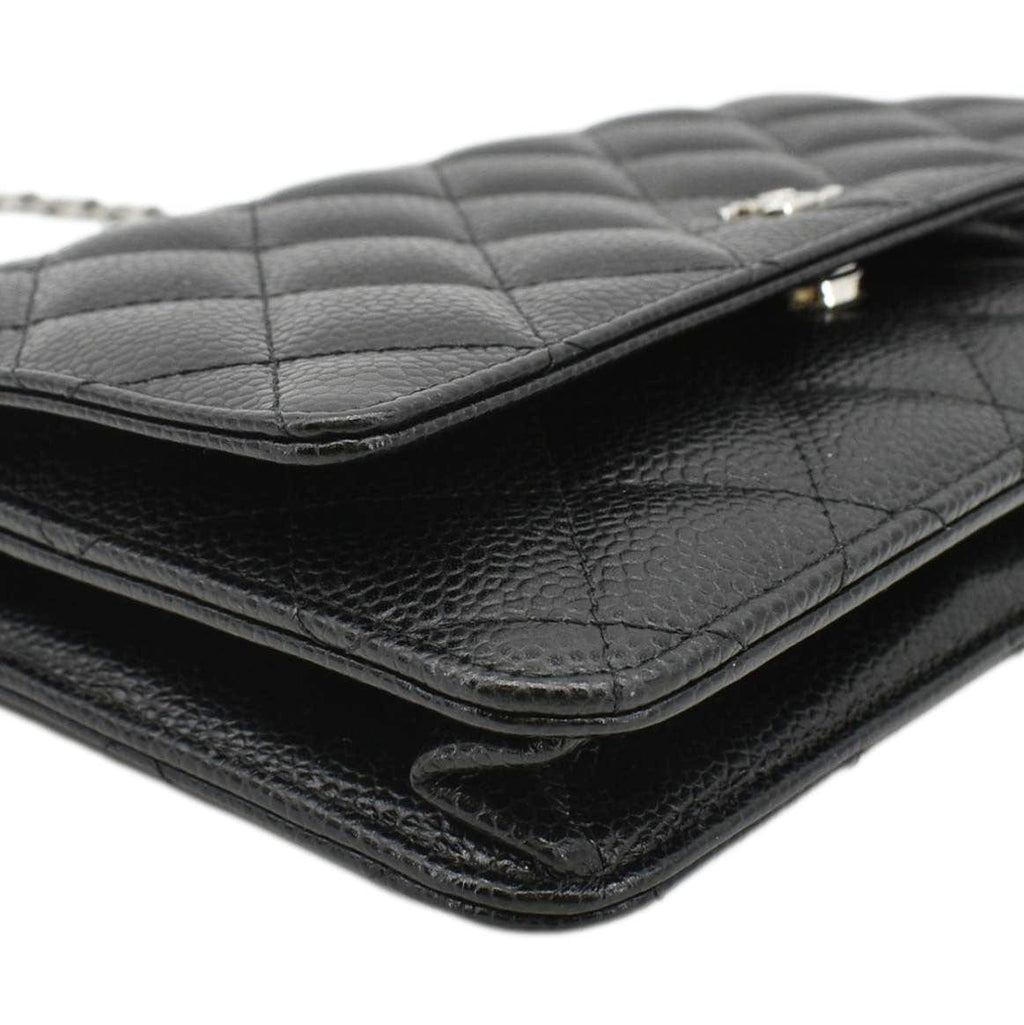 Chanel WOC Quilted Caviar Leather Crossbody Bag Black