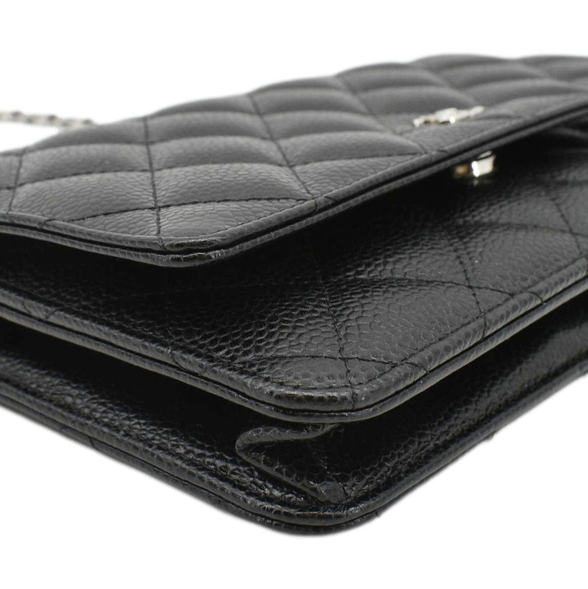 Chanel WOC Quilted Caviar Leather Crossbody Bag Black