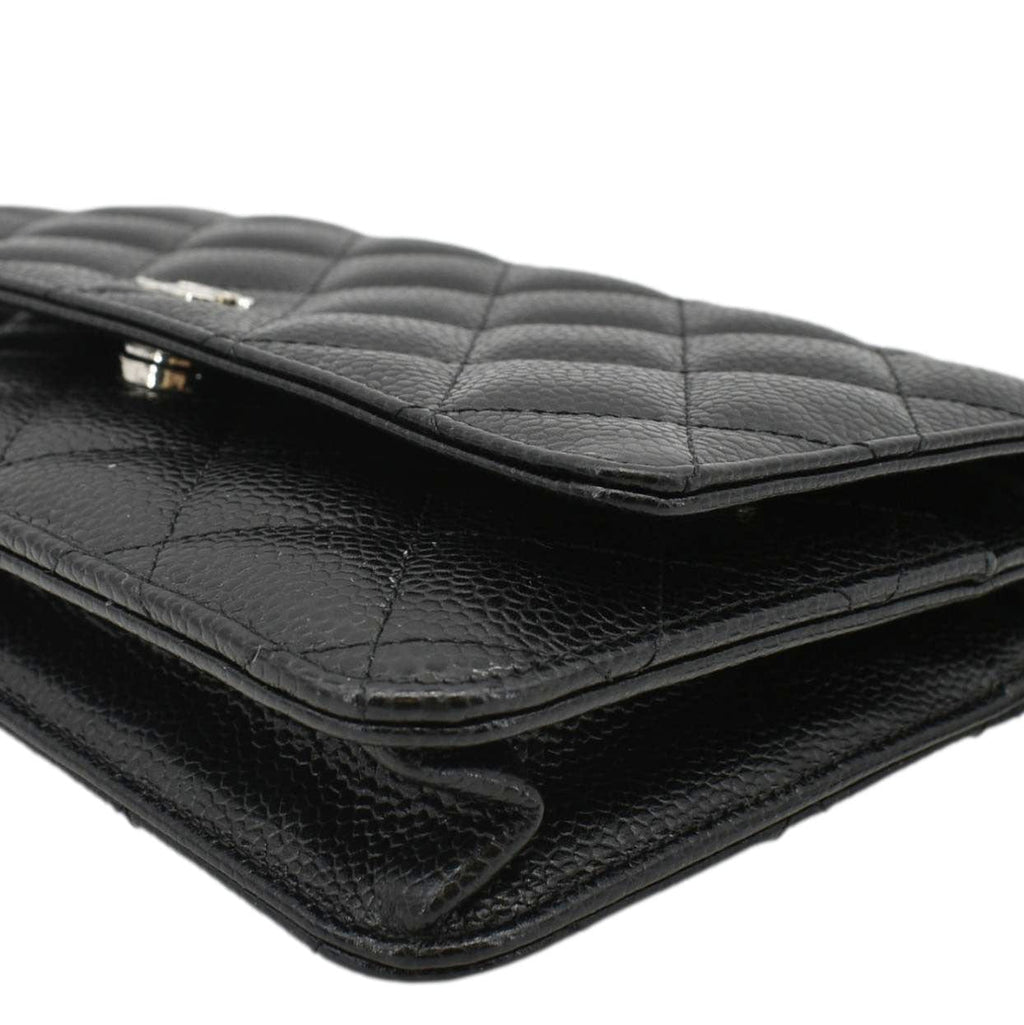 Chanel WOC Quilted Caviar Leather Crossbody Bag Black