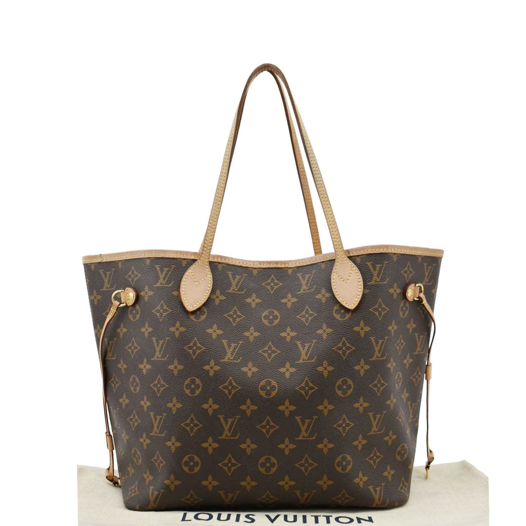 LOUIS VUITTON Neverfull MM Monogram Canvas Shoulder Bag Brown