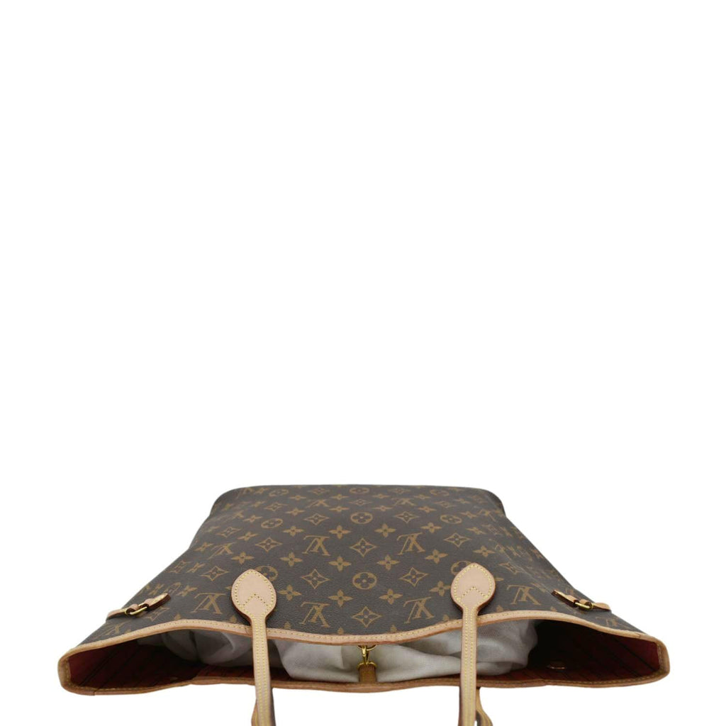 LOUIS VUITTON Neverfull MM Monogram Canvas Shoulder Bag Brown