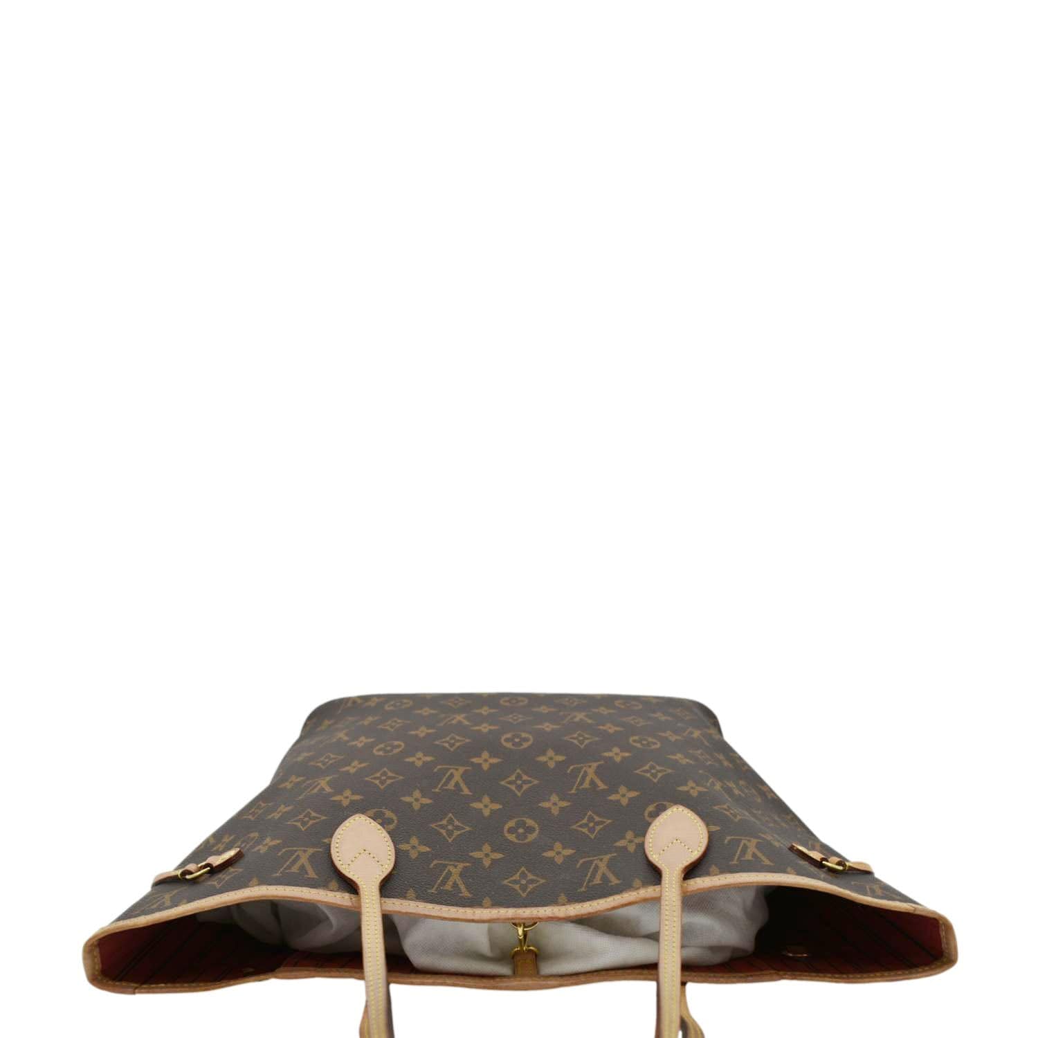 LOUIS VUITTON Neverfull MM Monogram Canvas Shoulder Bag Brown