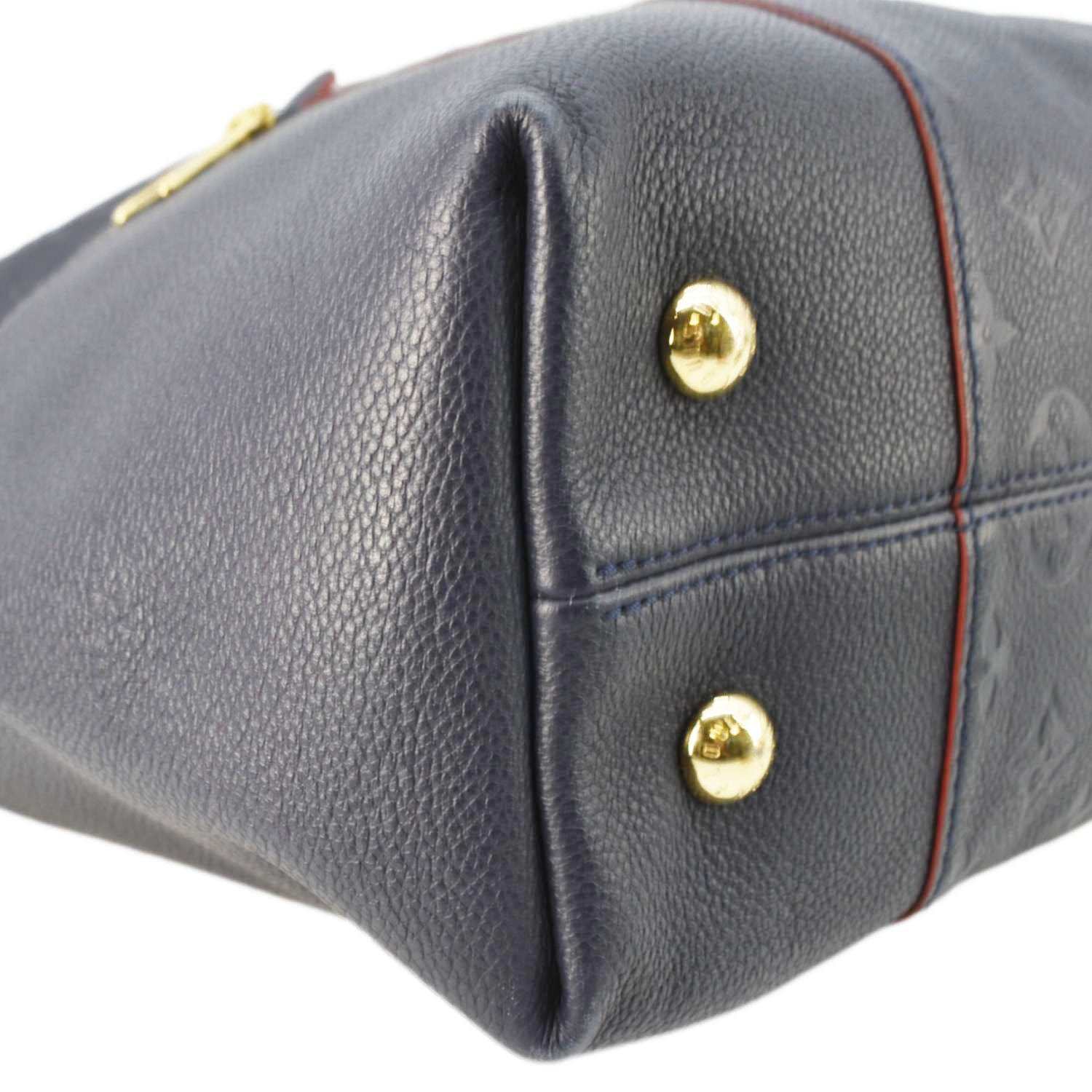 LOUIS VUITTON Melie Empreinte Leather Hobo Shoulder Bag Navy Blue