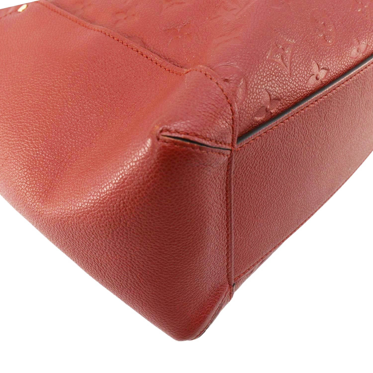 LOUIS VUITTON Bagatelle Monogram Empreinte Leather Shoulder Bag Red