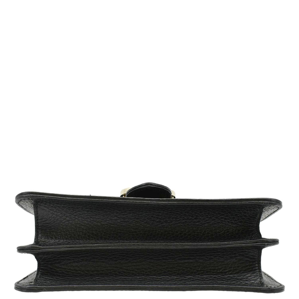 GUCCI Interlocking Gucci Leather Crossbody Bag Black 510304