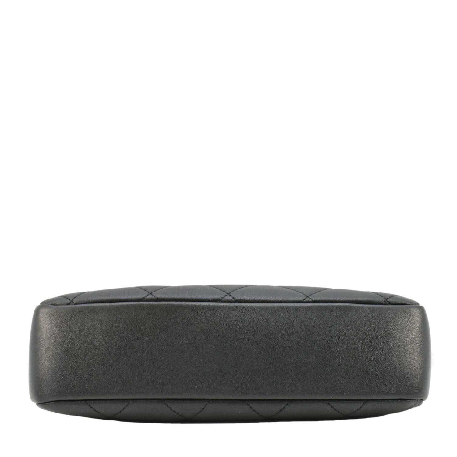 Chanel La Parisienne Small Quilted Lambskin Leather Shoulder Bag Black