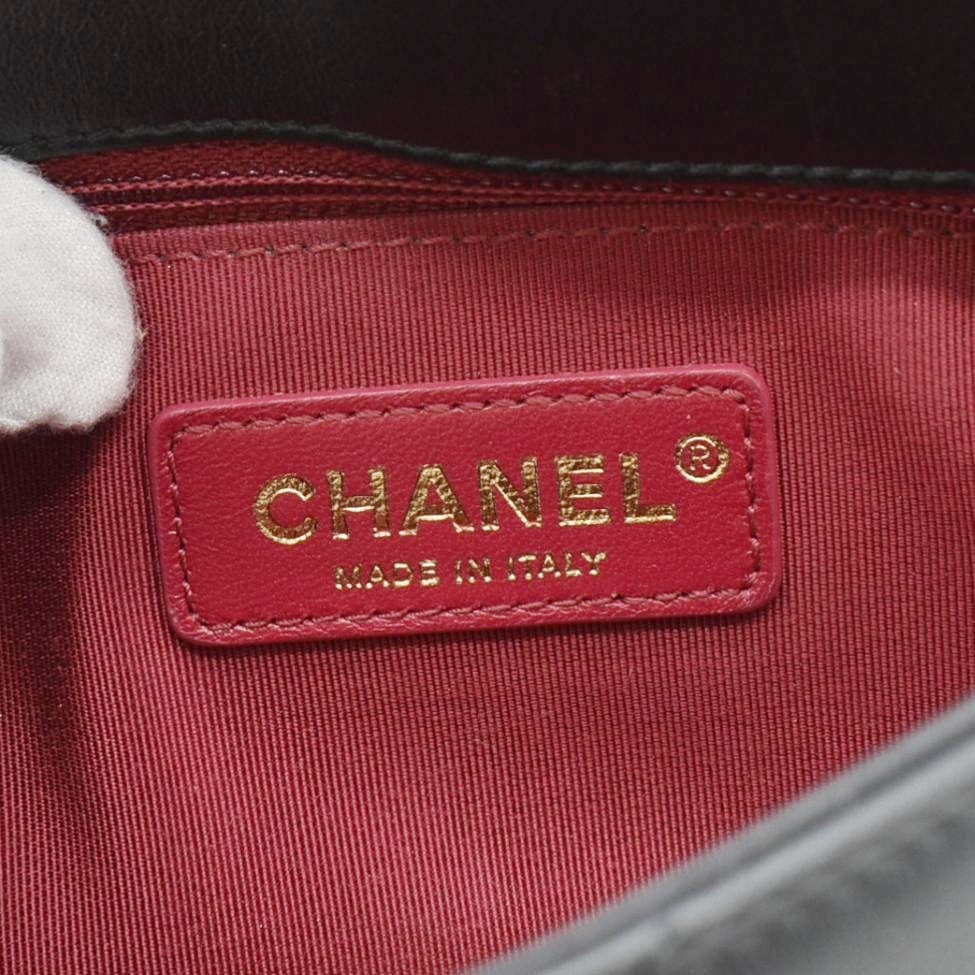 Chanel La Parisienne Small Quilted Lambskin Leather Shoulder Bag Black