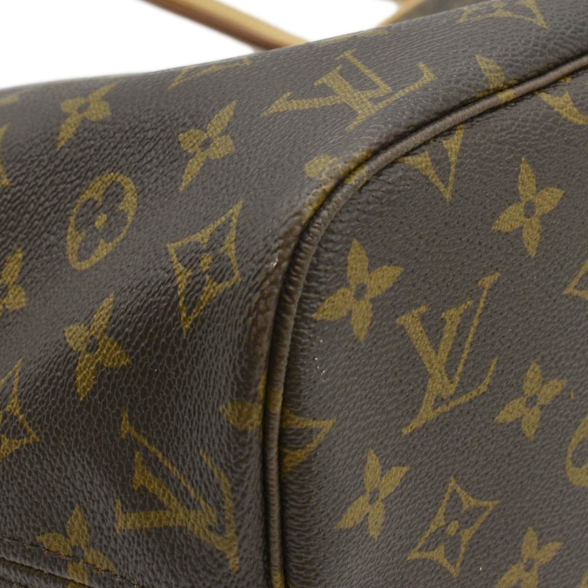 LOUIS VUITTON Neverfull MM Monogram Canvas Shoulder Bag Brown