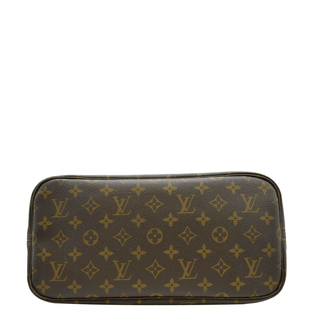 LOUIS VUITTON Neverfull MM Monogram Canvas Shoulder Bag Brown
