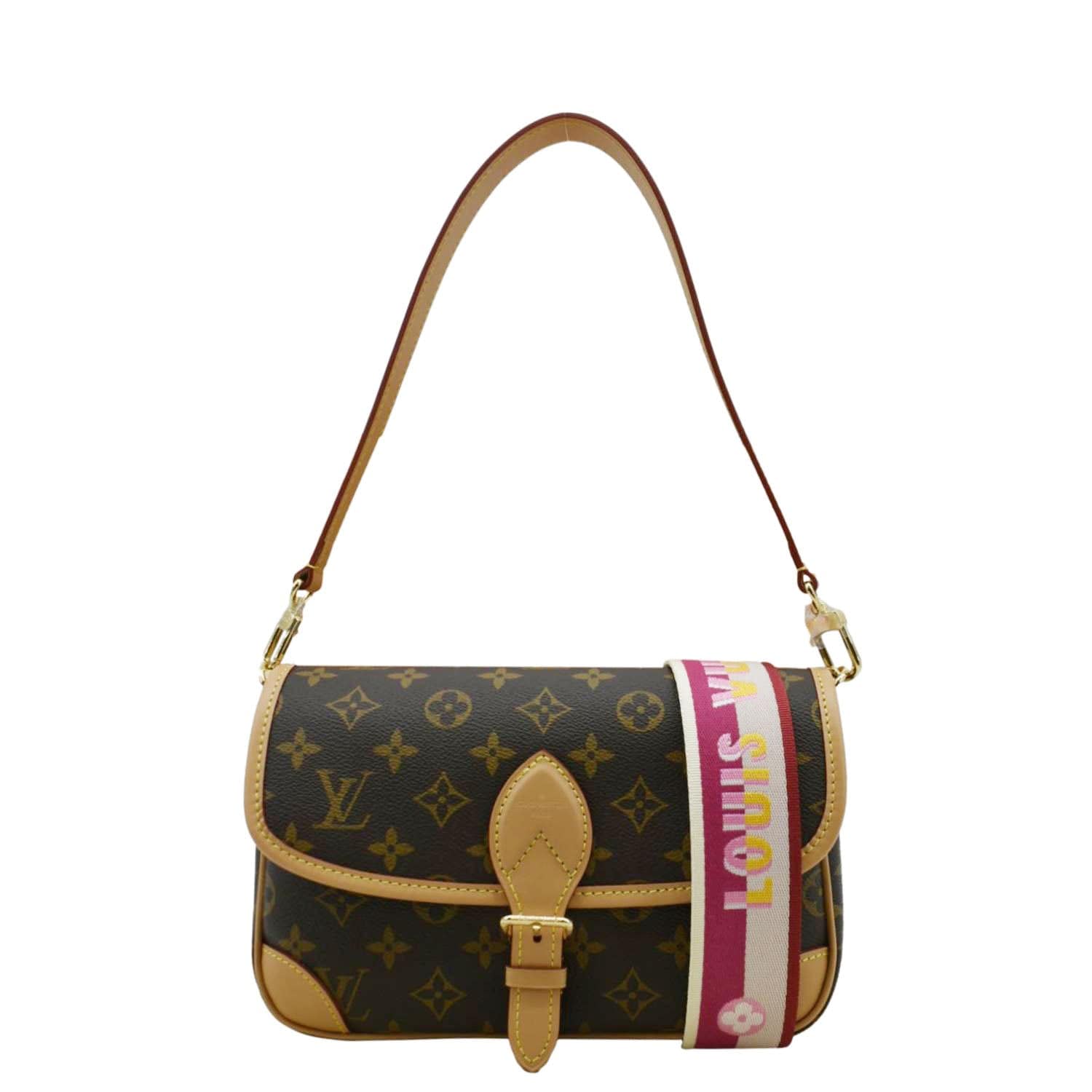 LOUIS VUITTON Diane Monogram Canvas Shoulder Bag Brown