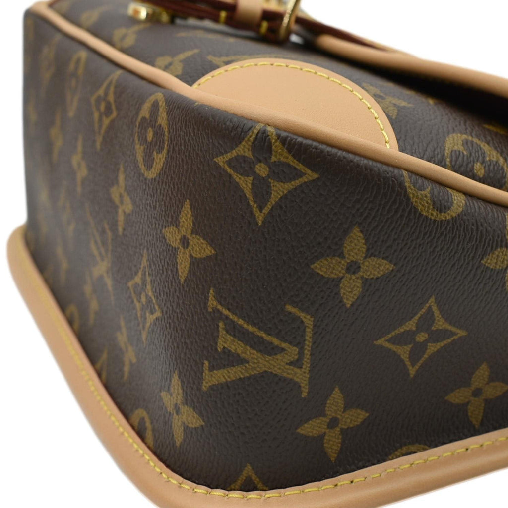 LOUIS VUITTON Diane Monogram Canvas Shoulder Bag Brown