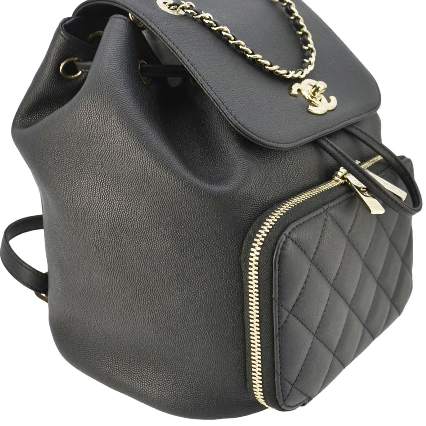 Chanel Business Affinity Caviar Quilted Backpack Black