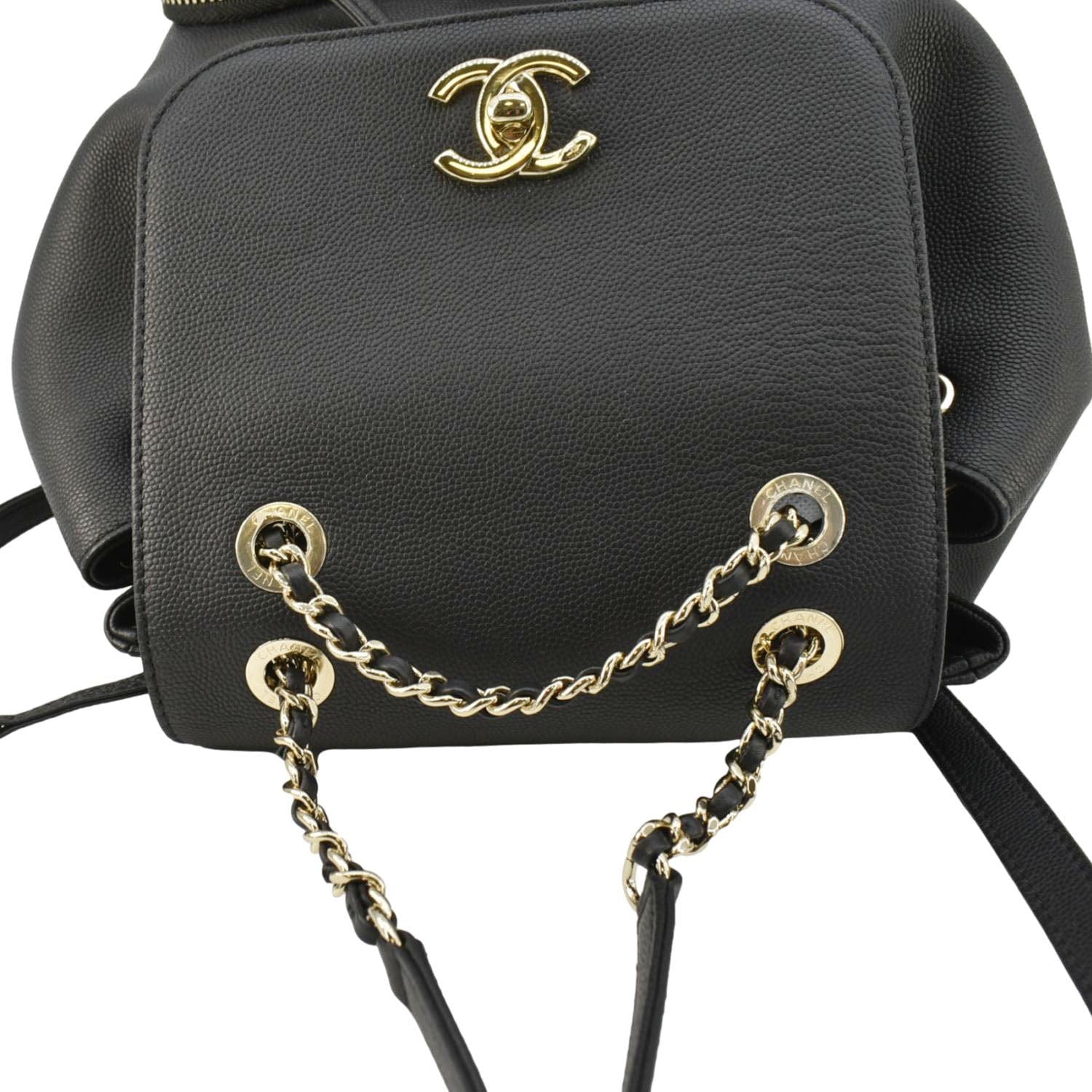 Chanel Business Affinity Caviar Quilted Backpack Black
