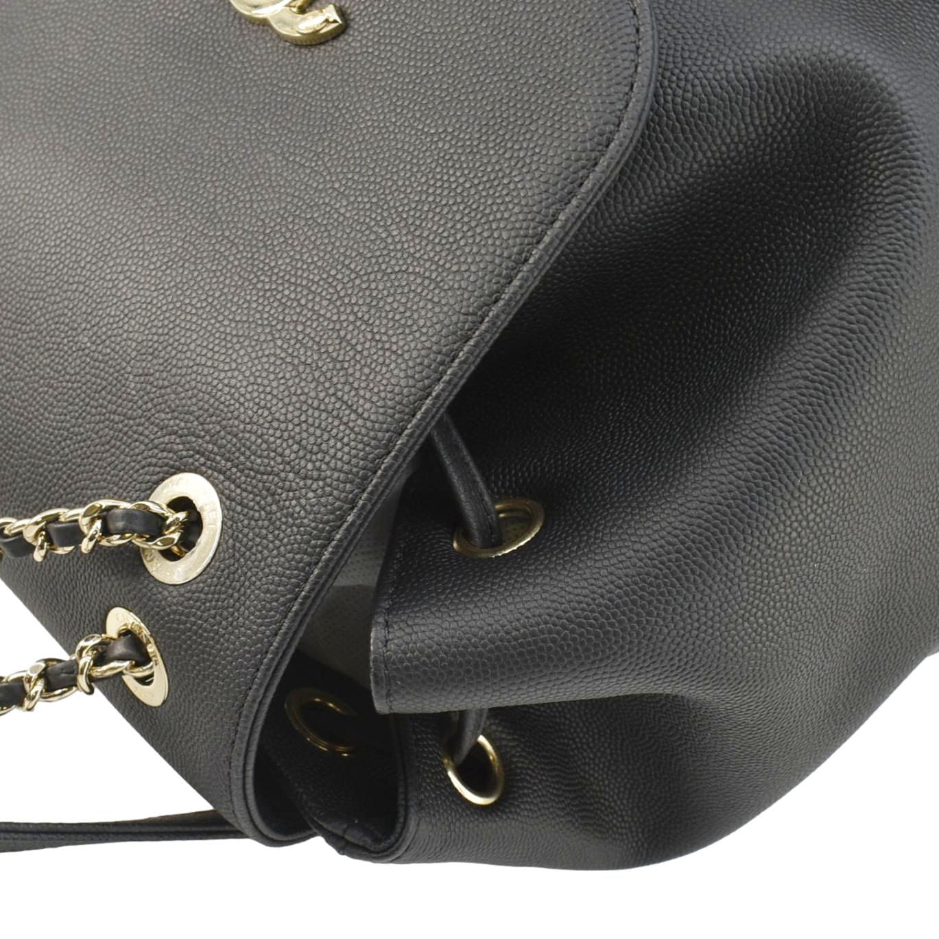 Chanel Business Affinity Caviar Quilted Backpack Black