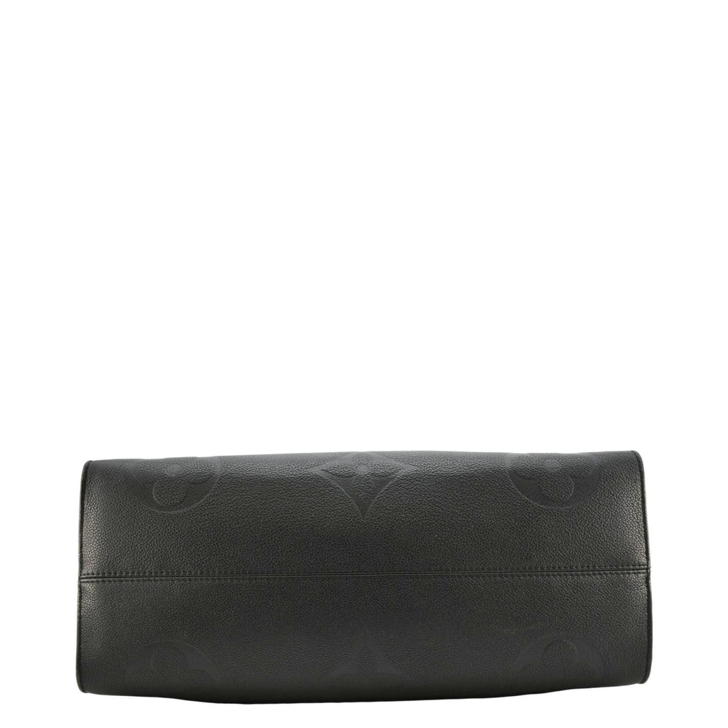 LOUIS VUITTON Onthego GM Monogram Empreinte Leather Tote Bag Black