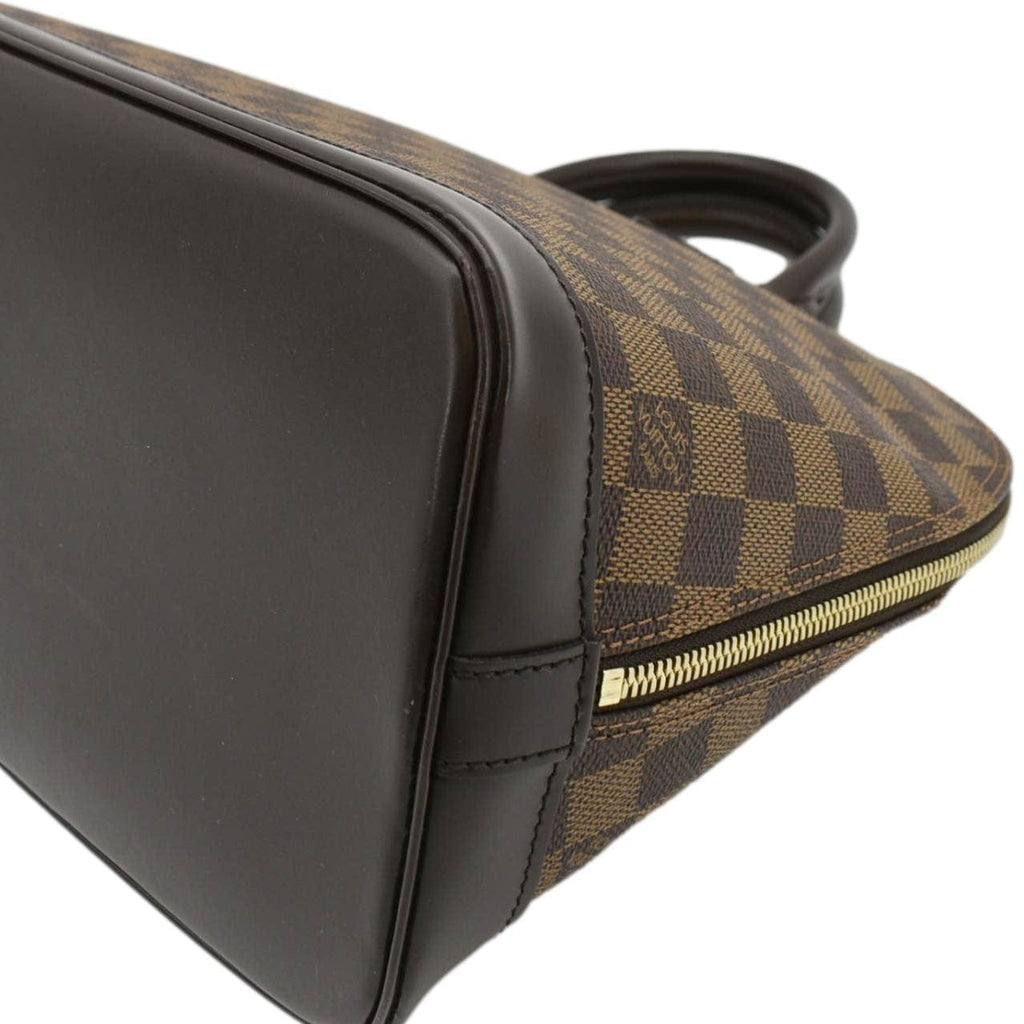 LOUIS VUITTON Alma PM Damier Ebene Satchel Bag Brown