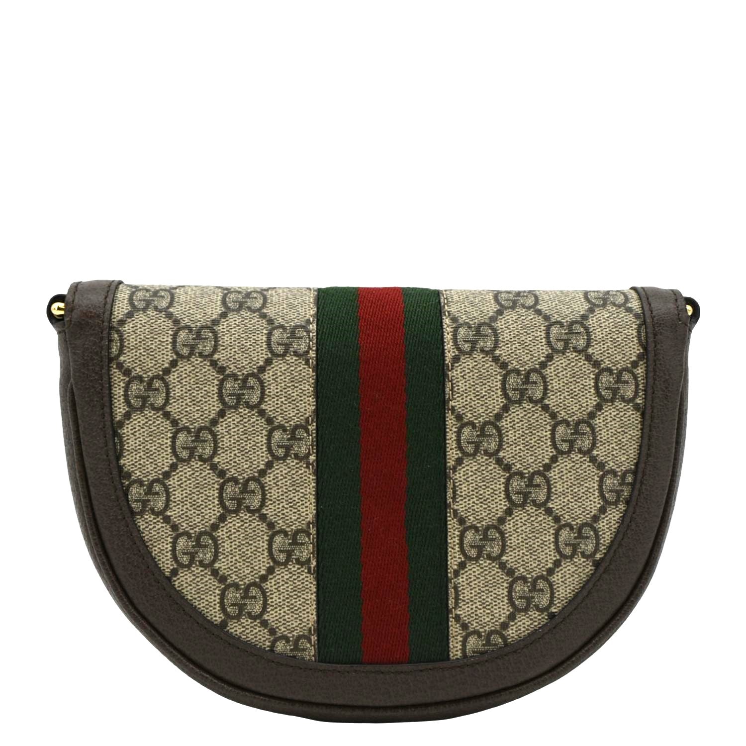 GUCCI Ophidia Mini Gucci Supreme Canvas Shoulder Bag Beige 757309