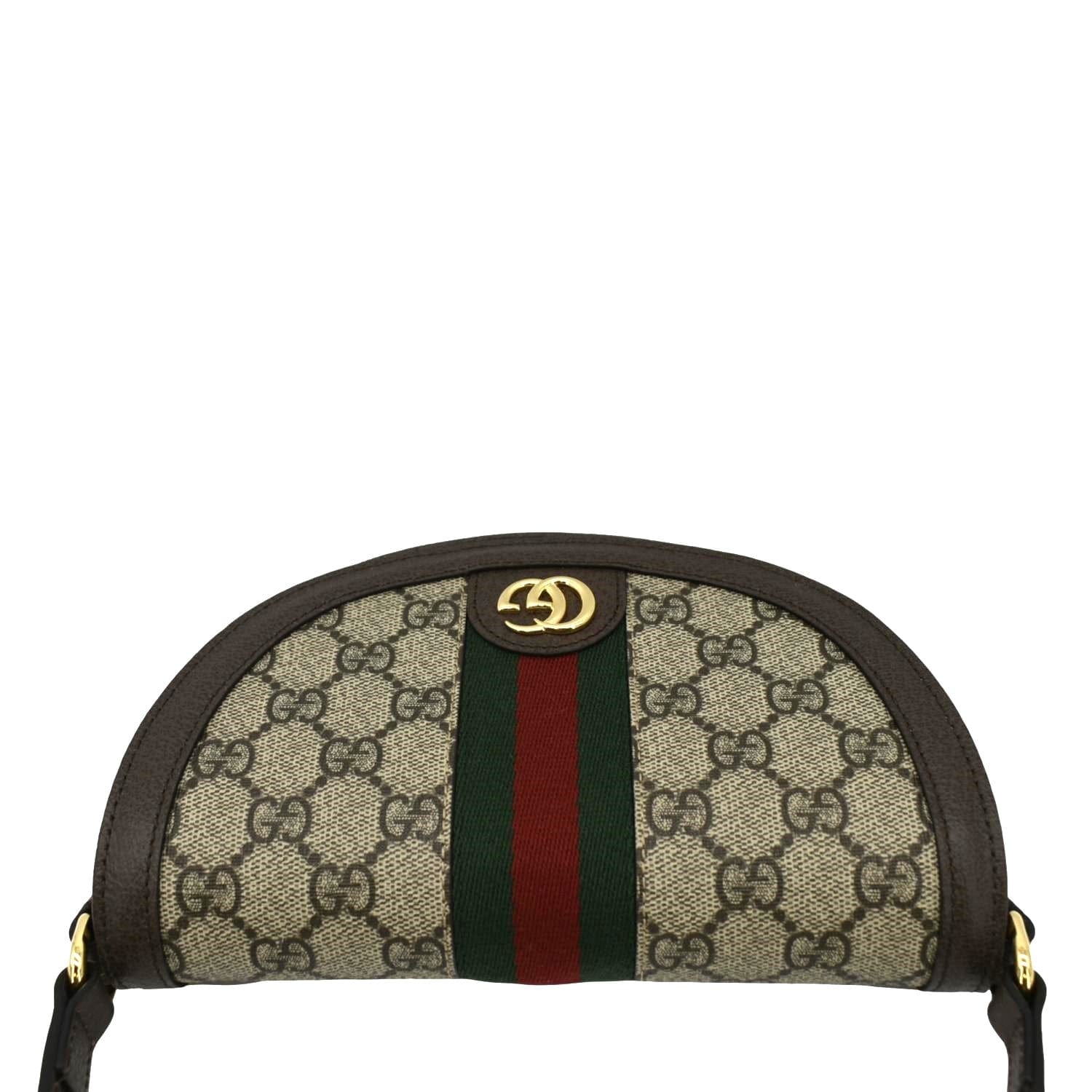 GUCCI Ophidia Mini Gucci Supreme Canvas Shoulder Bag Beige 757309