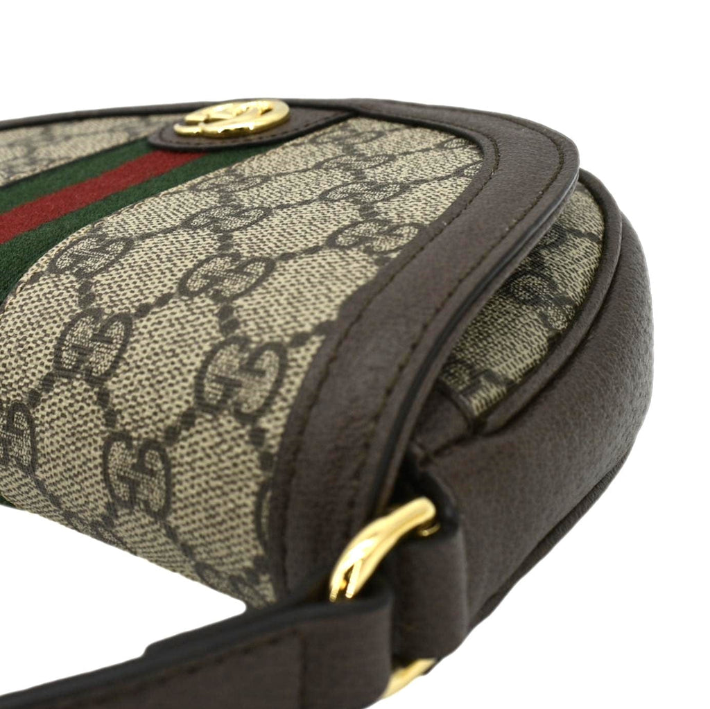 GUCCI Ophidia Mini Gucci Supreme Canvas Shoulder Bag Beige 757309
