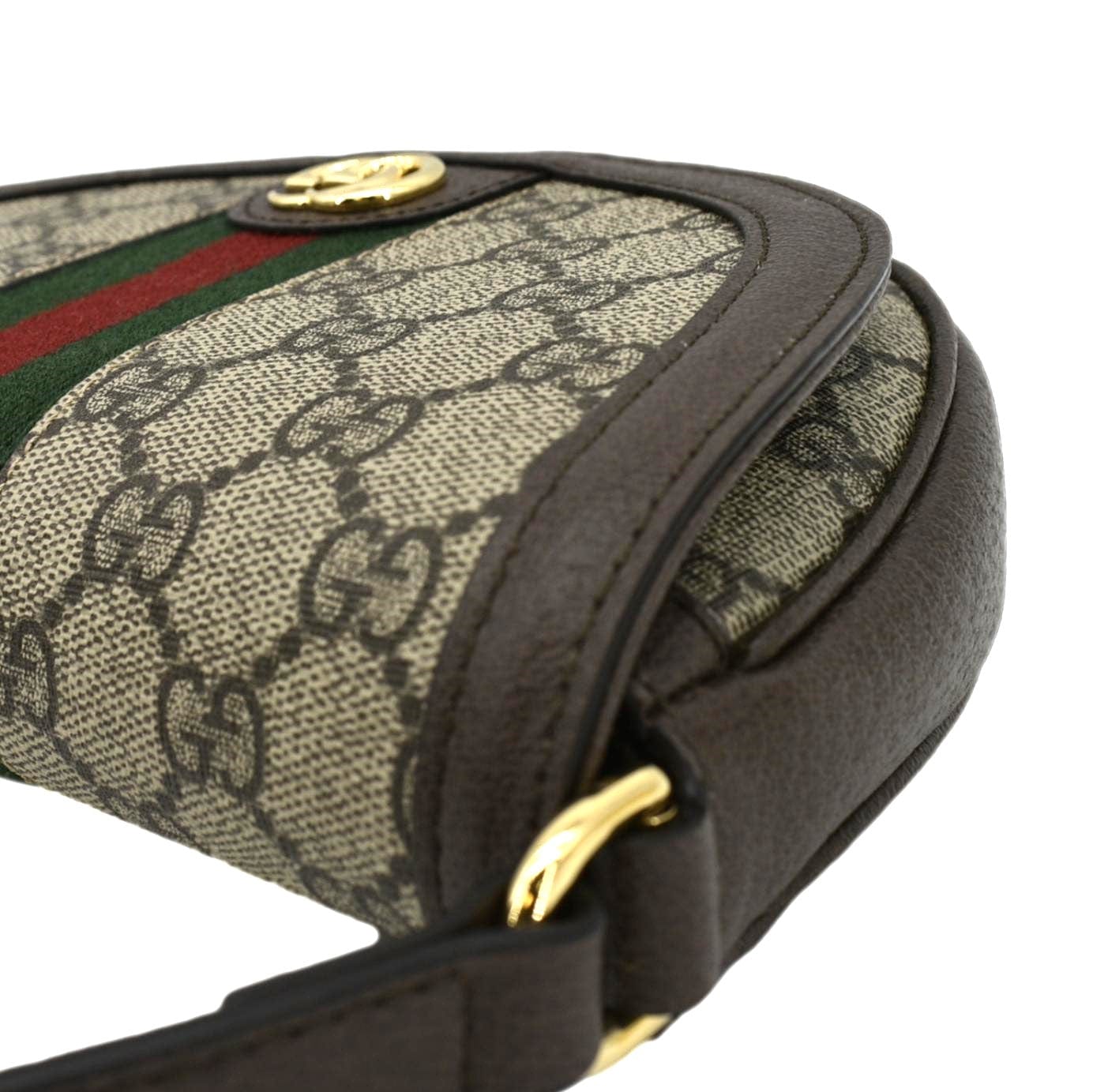 GUCCI Ophidia Mini Gucci Supreme Canvas Shoulder Bag Beige 757309
