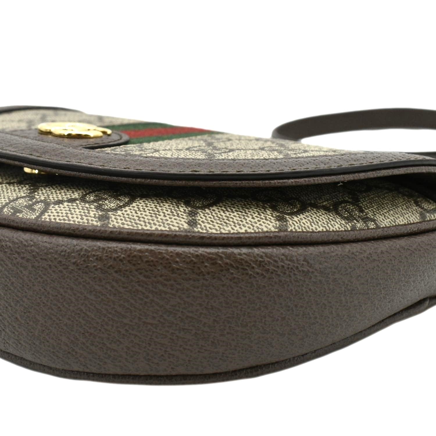 GUCCI Ophidia Mini Gucci Supreme Canvas Shoulder Bag Beige 757309