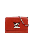 LOUIS VUITTON Twist MM Epi Leather Chain Shoulder Bag Red