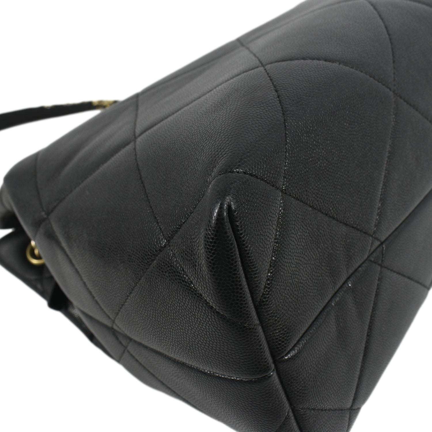 Chanel Large A  Catch Quilted Leather Shopping Tote Bag Black