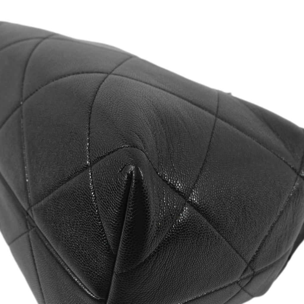Chanel Large A  Catch Quilted Leather Shopping Tote Bag Black