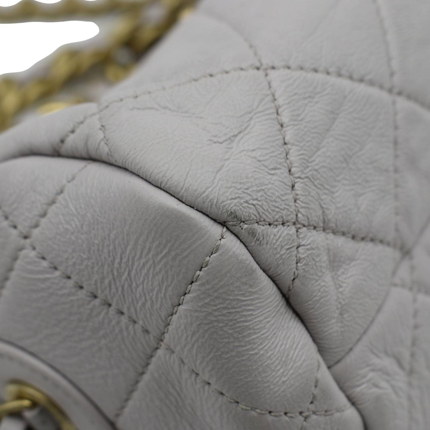 Chanel Fashion Therapy Bowling Small Quilted Leather Crossbody Bag Light Pink