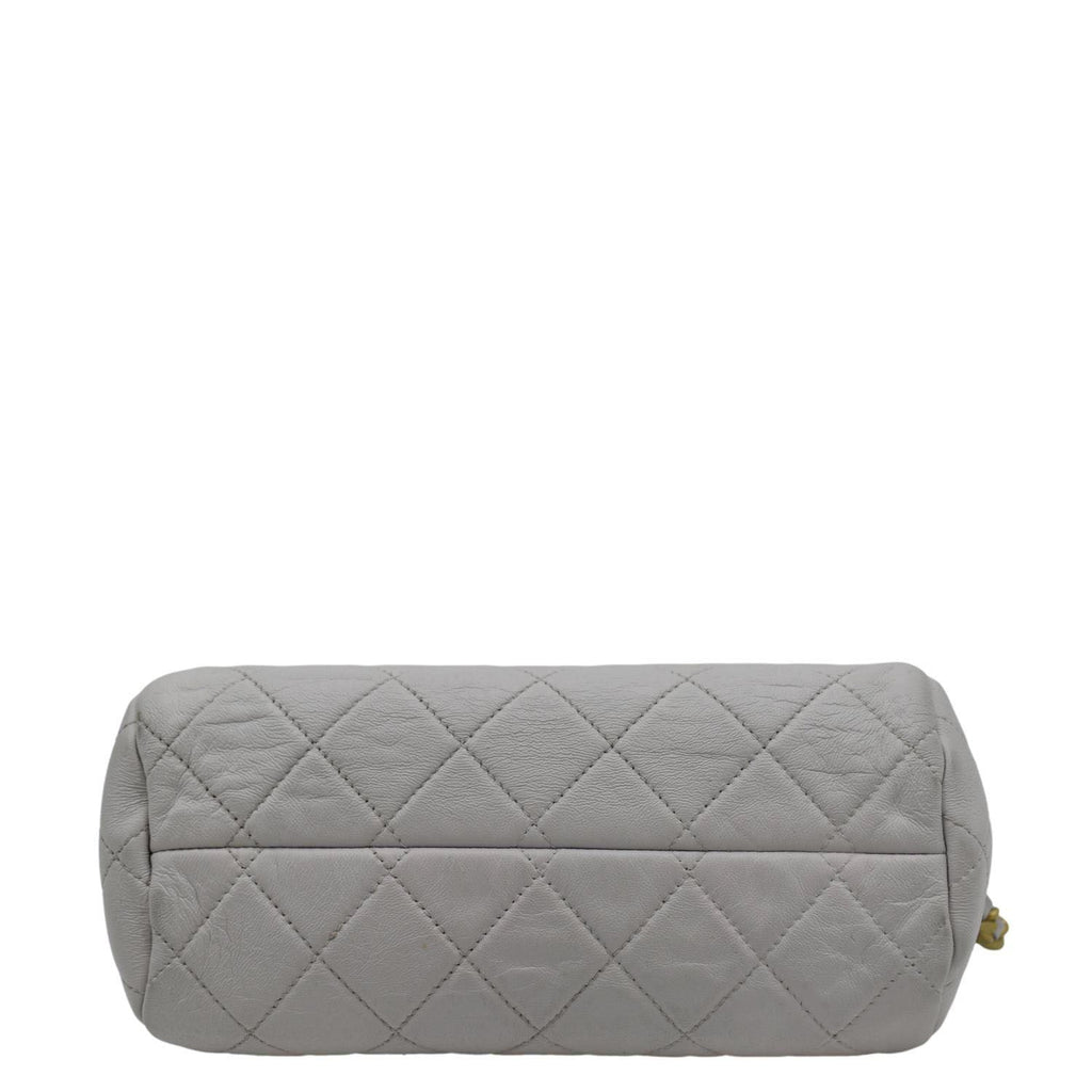 Chanel Fashion Therapy Bowling Small Quilted Leather Crossbody Bag Light Pink