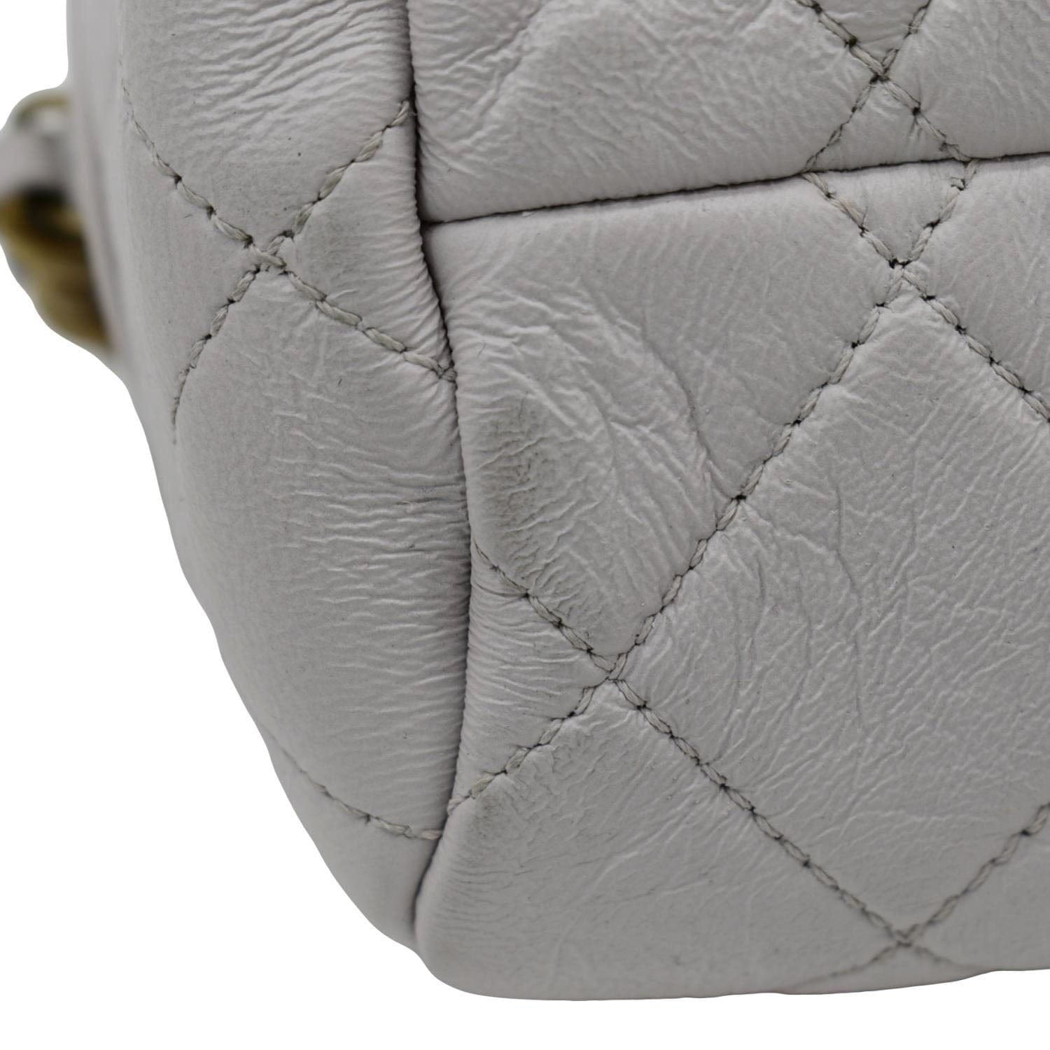 Chanel Fashion Therapy Bowling Small Quilted Leather Crossbody Bag Light Pink