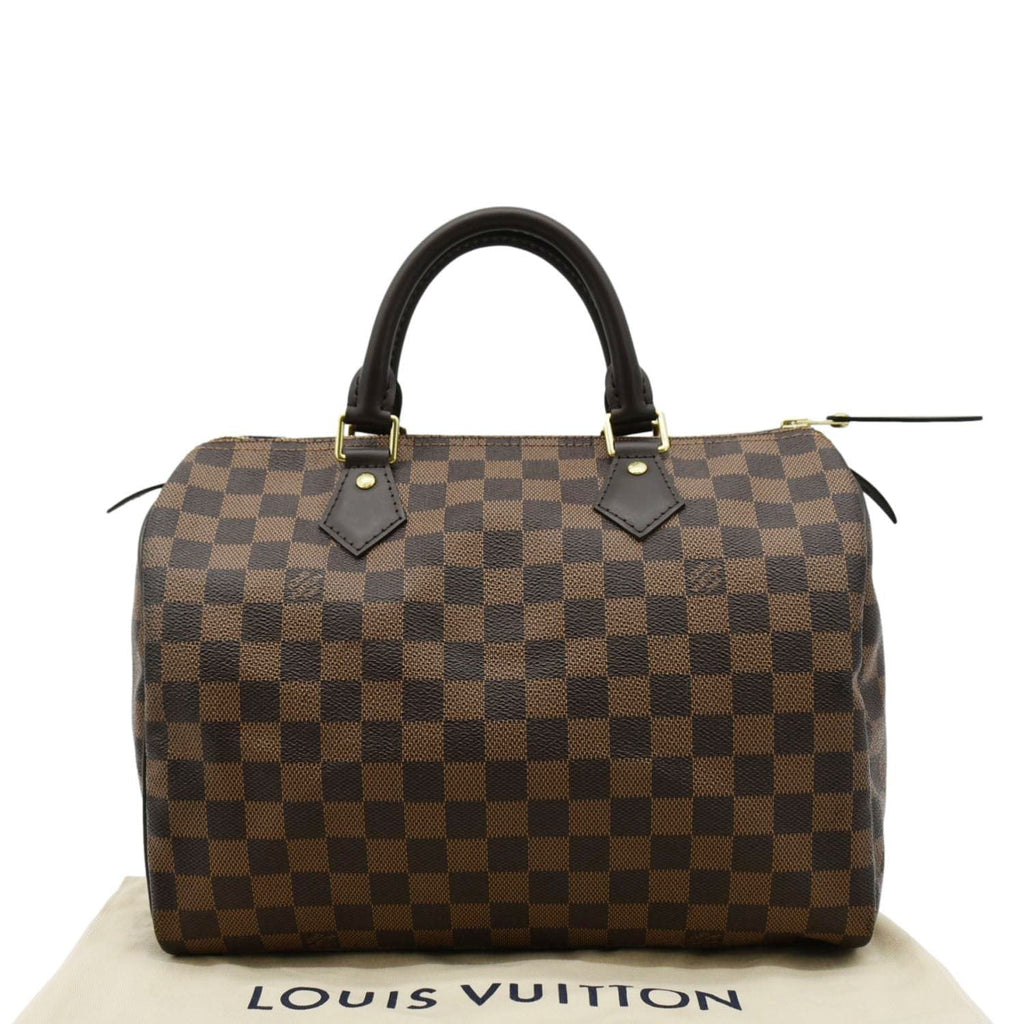 LOUIS VUITTON Speedy 30 Damier Ebene Satchel Bag Brown