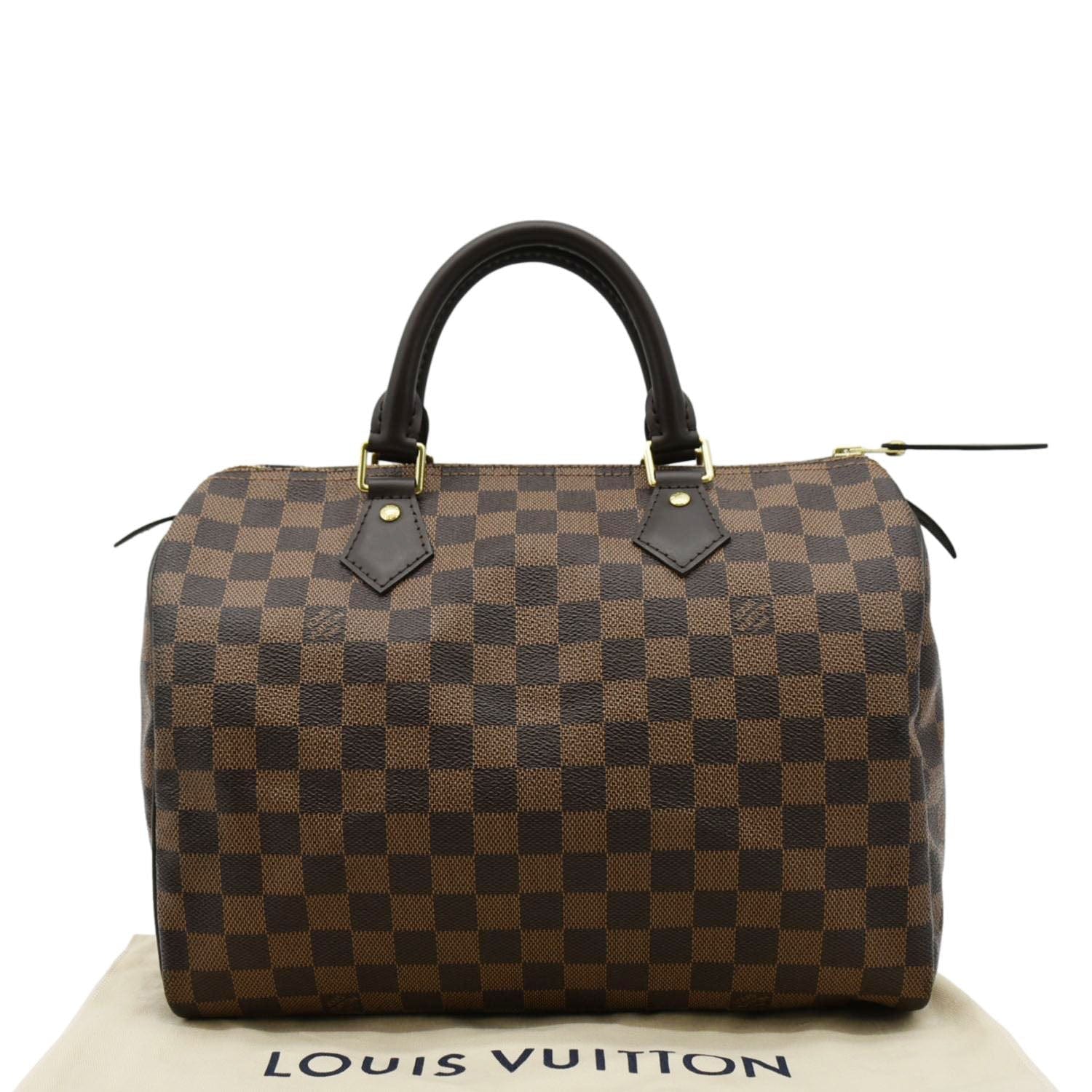 LOUIS VUITTON Speedy 30 Damier Ebene Satchel Bag Brown