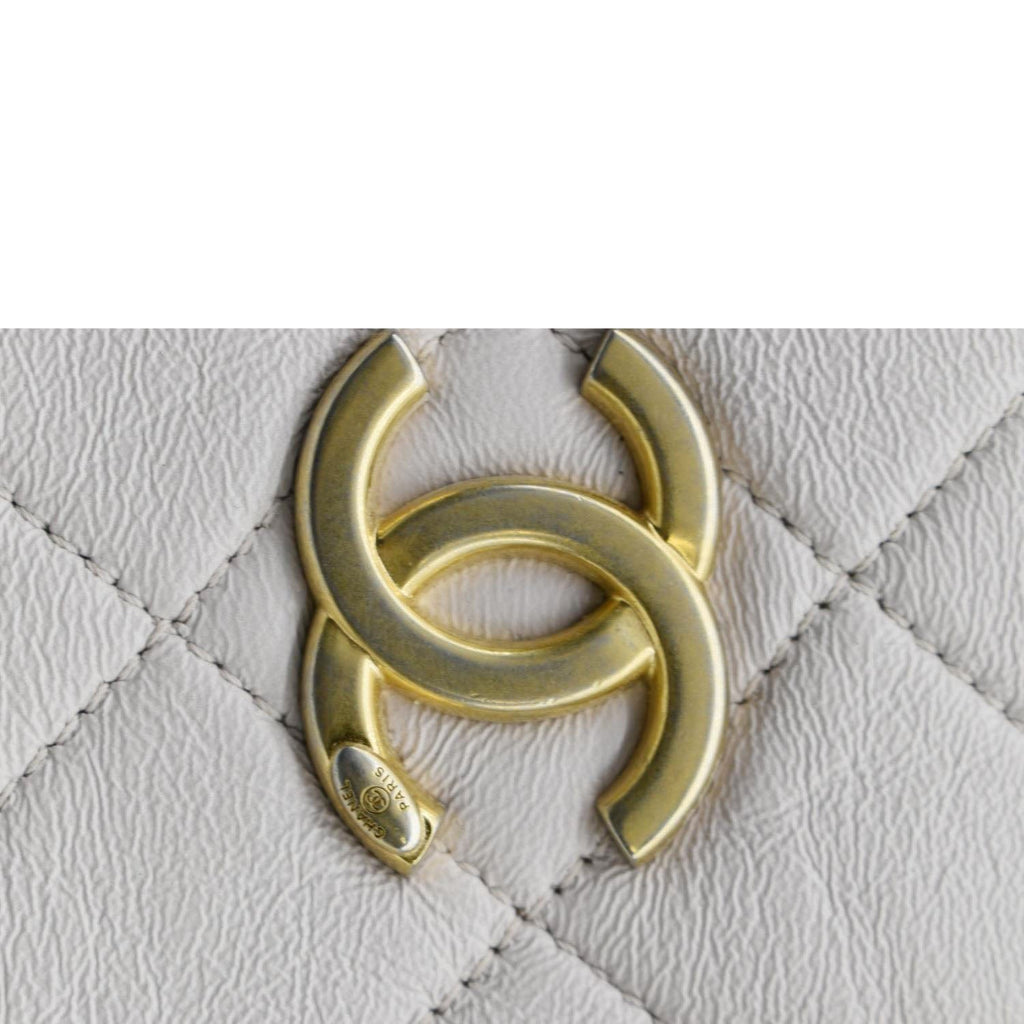 Chanel Fashion Therapy Bowling Small Quilted Leather Crossbody Bag Light Pink